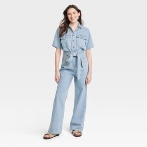 Universal Thread - Short Sleeve Denim Jumpsuit